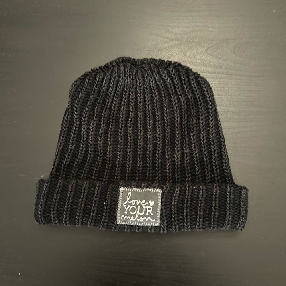 Love Your Melon Beanie Black Cuffed
